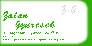 zalan gyurcsek business card